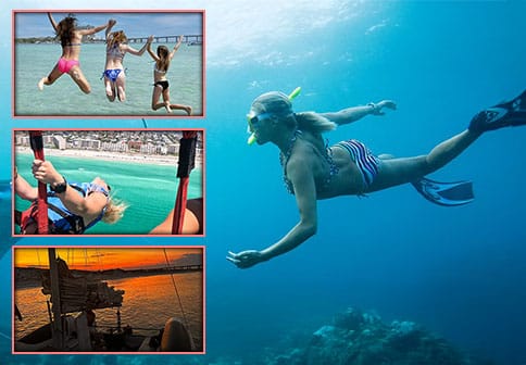 home-hero-collage-2 People Having Fun In The Sun At Captain Jambo's in Destin Florida